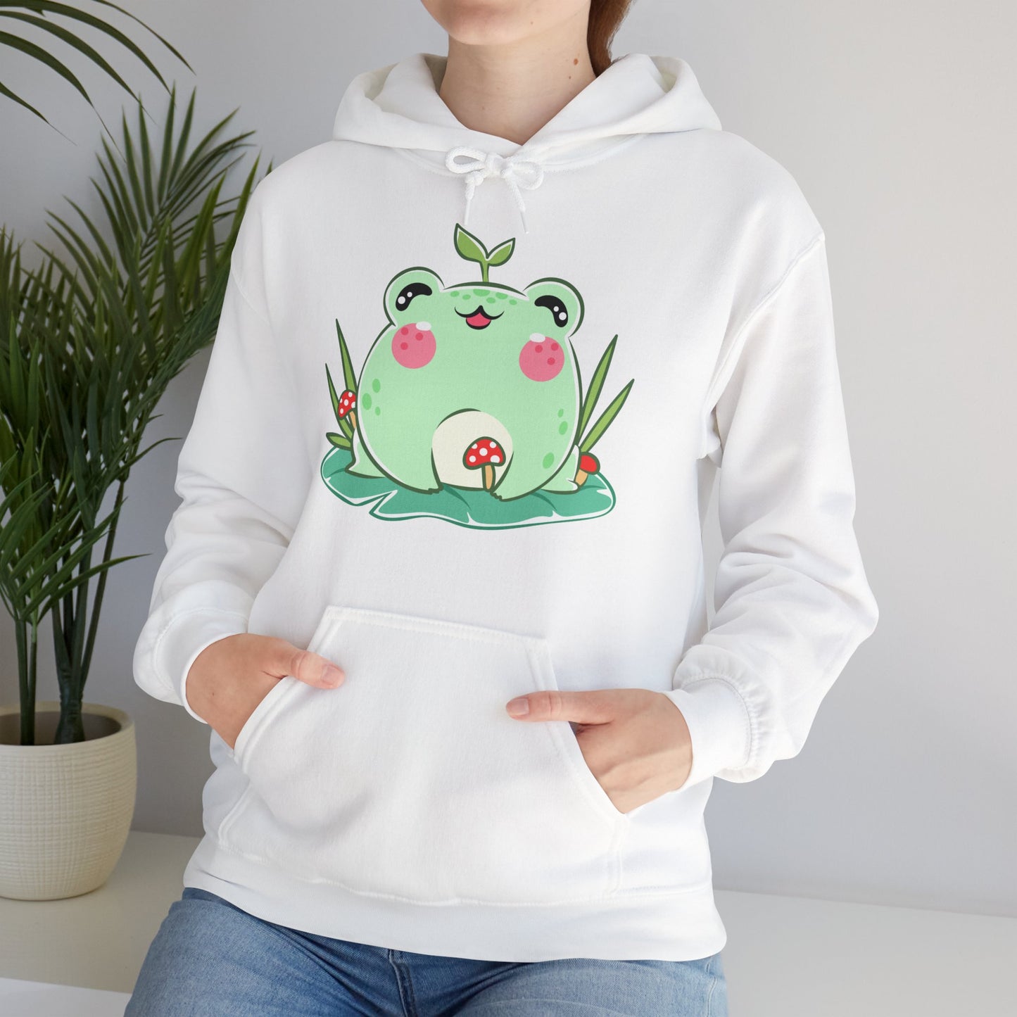 Unisex Hooded Sweatshirt Adorable Frog