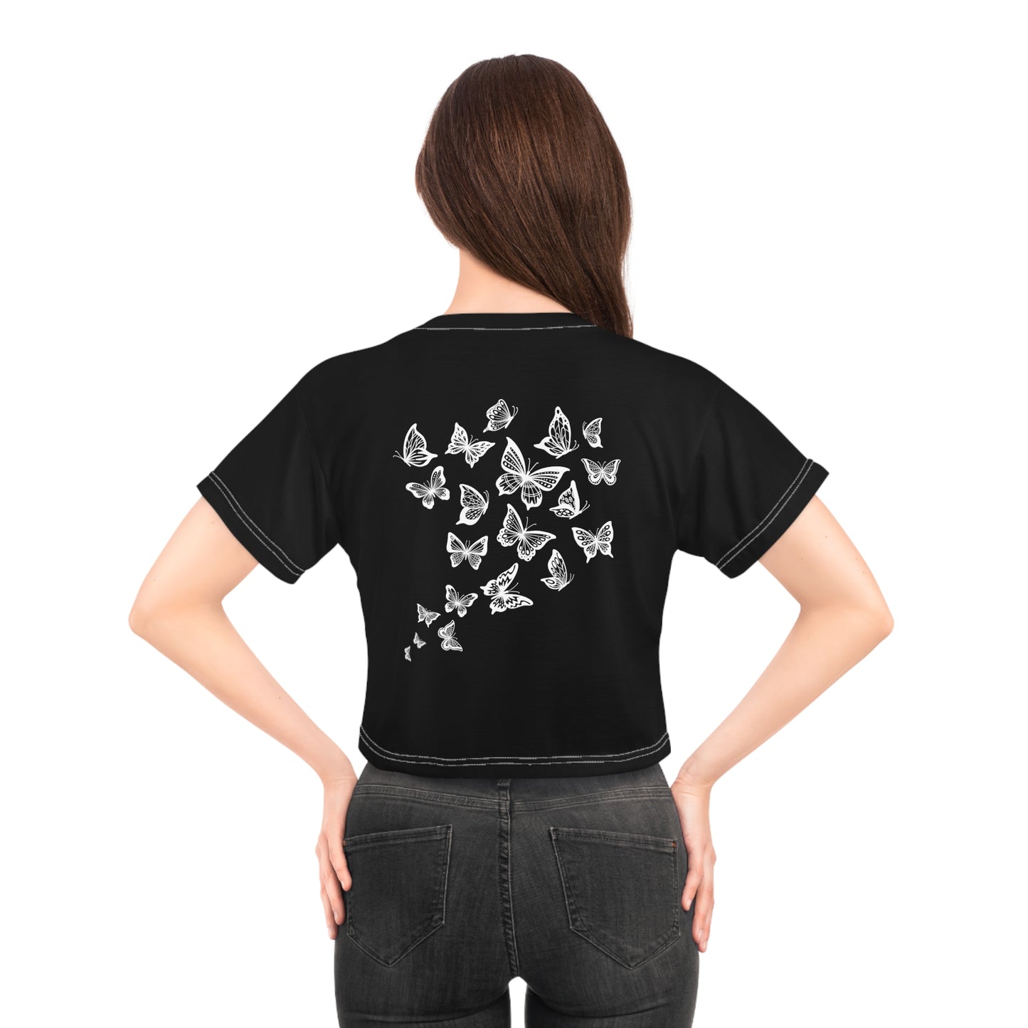 Crop T-shirt Butterfly