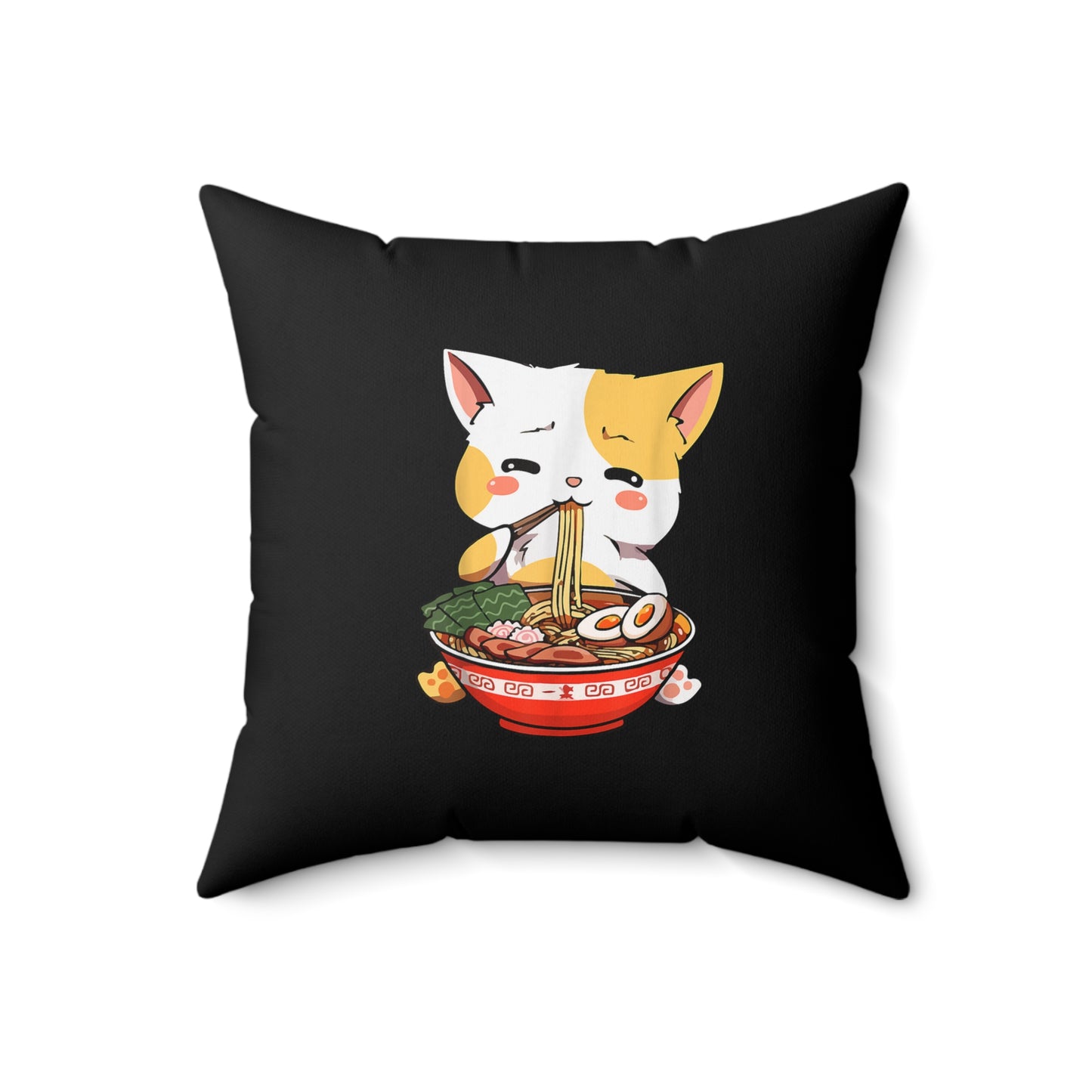 Pillow Cat and Ramen