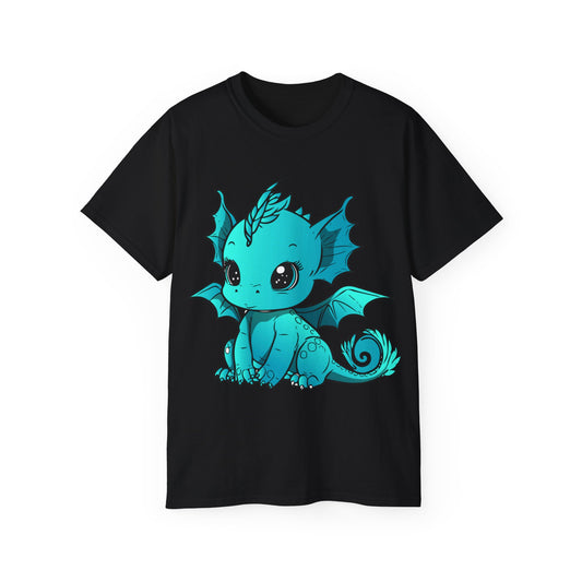 Unisex Cotton T-shirt Chibi Dragon