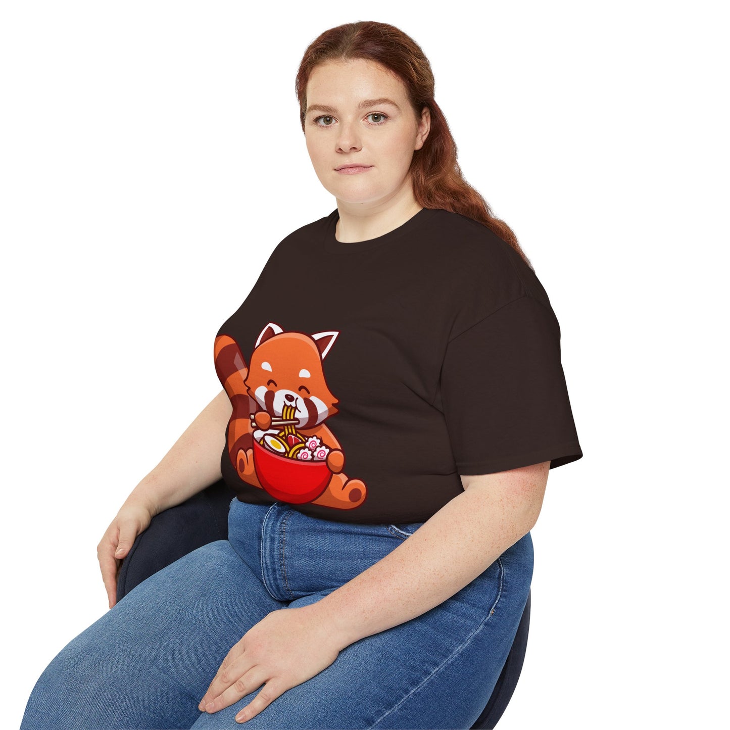 Unisex Cotton T-shirt Red Panda