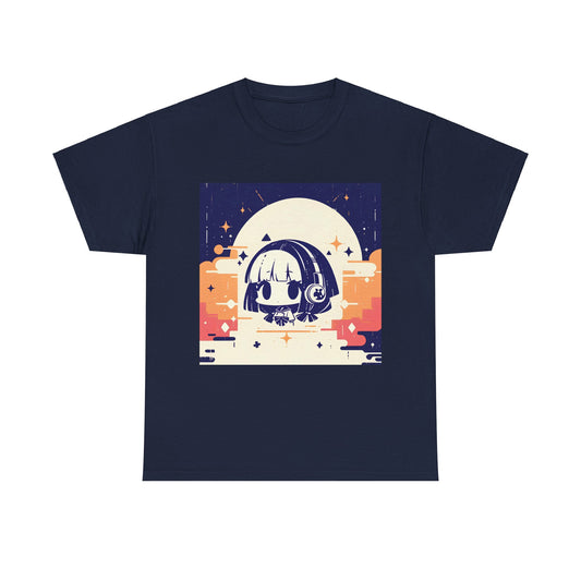 Unisex Cotton T-shirt Manga Space