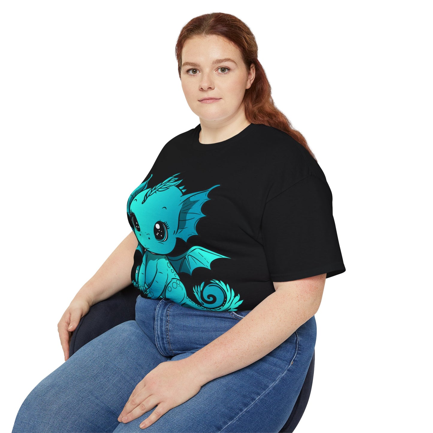 Unisex Cotton T-shirt Chibi Dragon