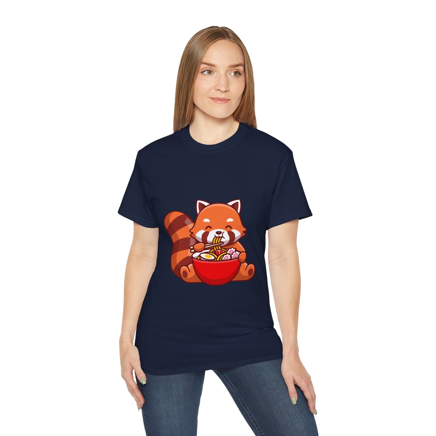 Unisex Cotton T-shirt Red Panda