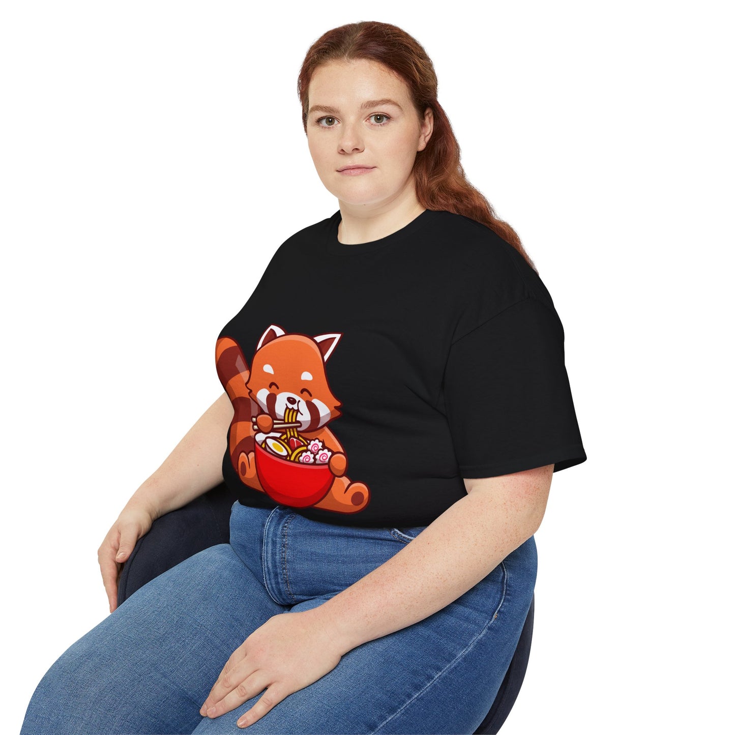 Unisex Cotton T-shirt Red Panda