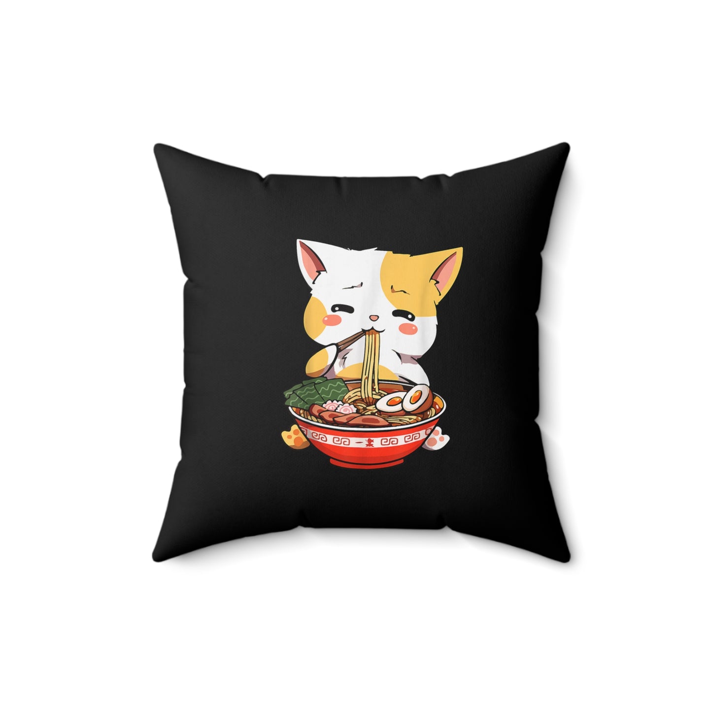 Pillow Cat and Ramen