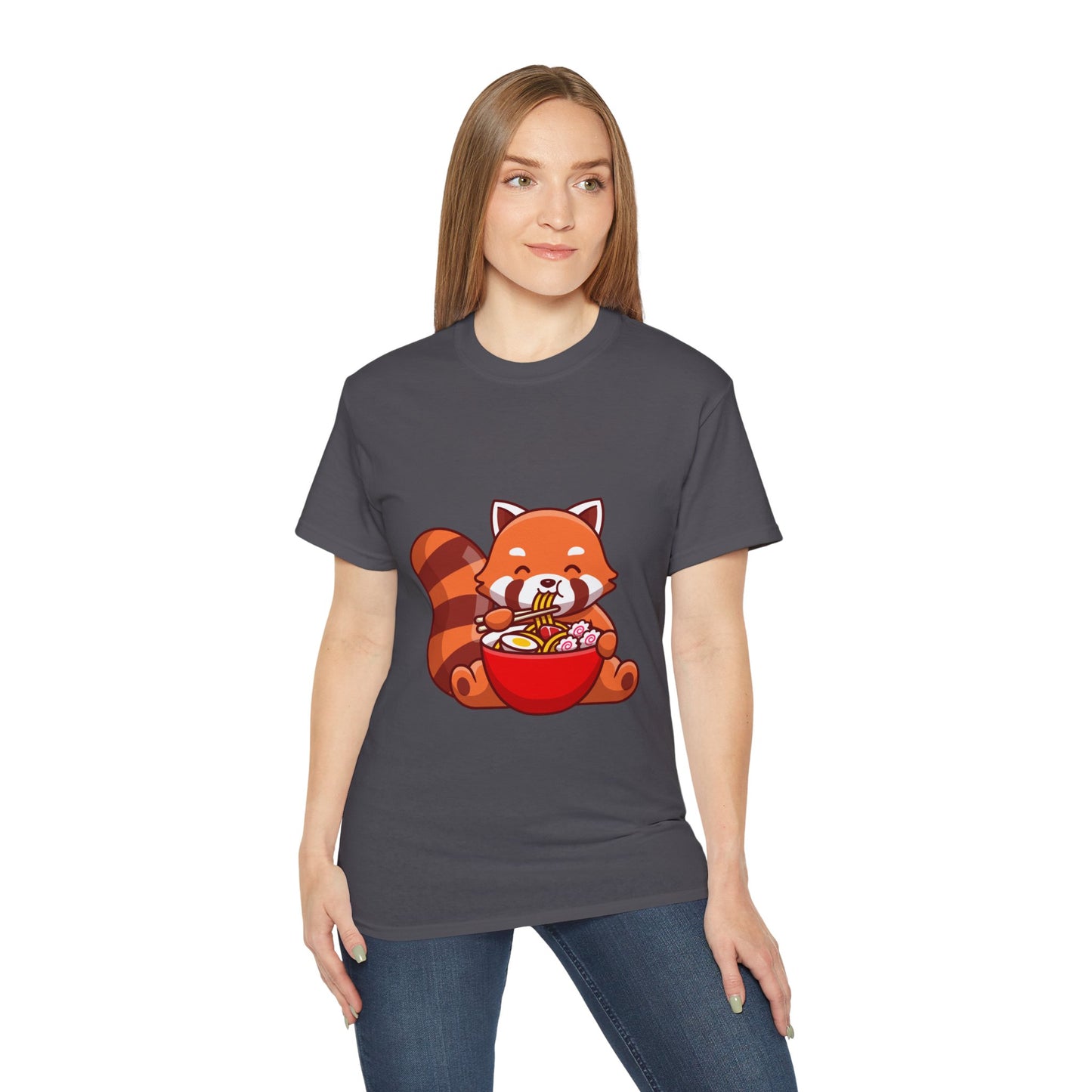 Unisex Cotton T-shirt Red Panda