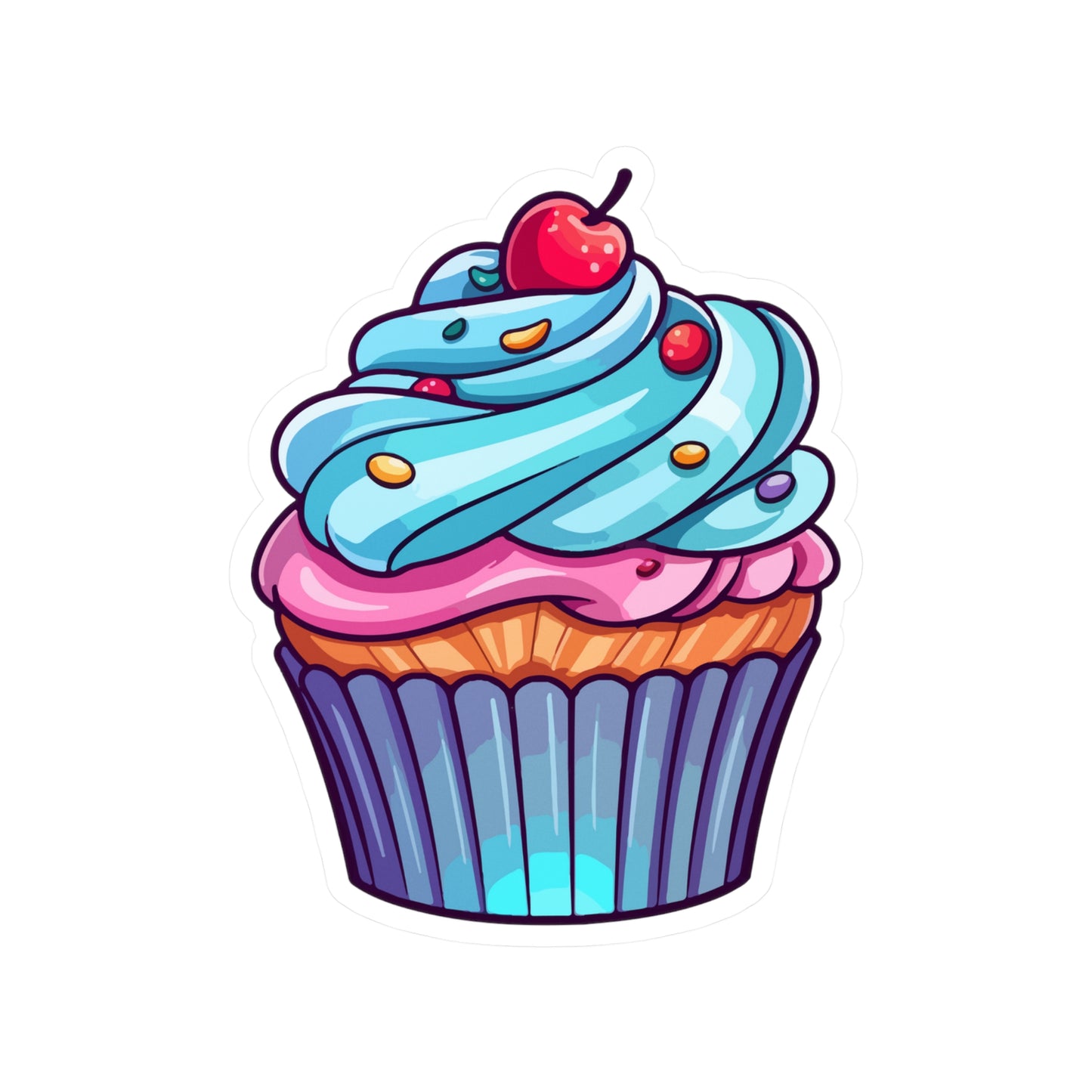 Vinyl Kiss-Cut Stickers Cupcake